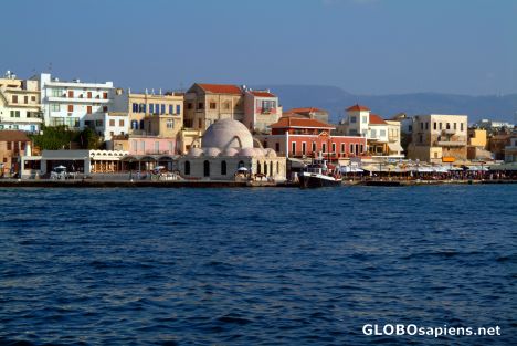 Postcard Chania - old town harbour