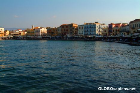 Postcard Chania - harbour of the old town