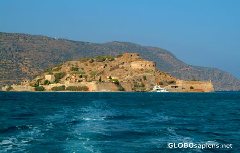 Postcard Spinalonga - view from the boat