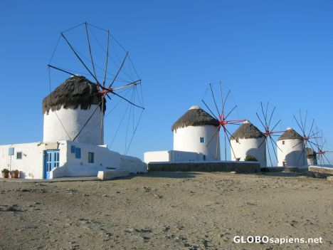 Postcard Windmills close