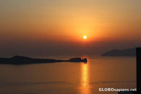 Postcard Sunset seen form the Milos Island