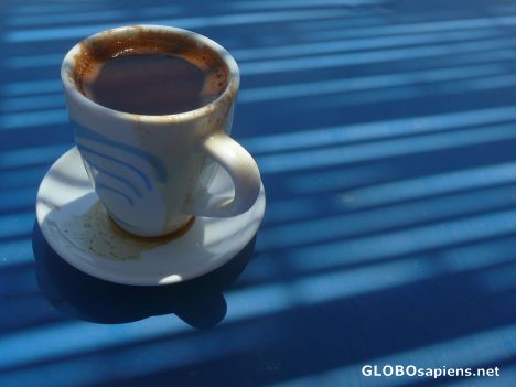 Postcard Greek coffee