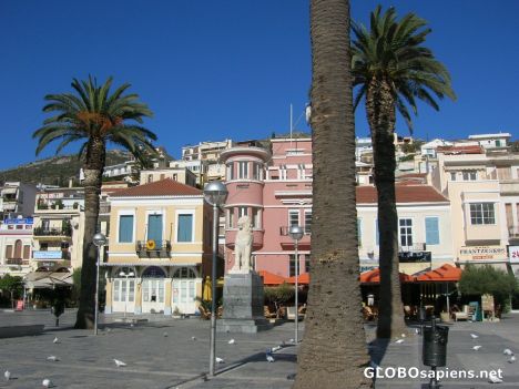 Postcard Samos Main square