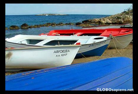 Postcard Greek Boats