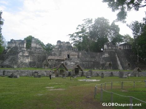 Postcard Tikal-Central Accropolis on Main Plaza