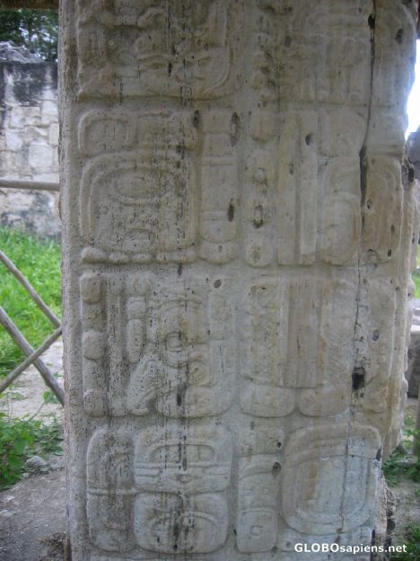 Postcard Hieroglyphics of the side of a Stelae