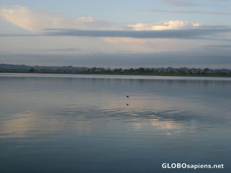 Postcard Cloud reflects on Lake Peten Itza