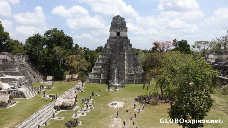 Postcard Views of Tikal's famous pyramid