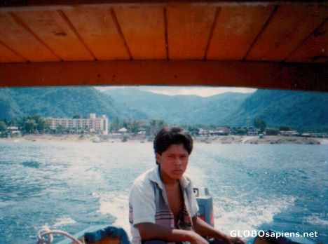 Postcard Lake Atitlan Ferry