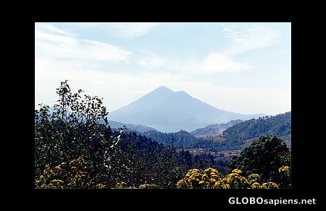 Postcard Atitlán Volcanoes