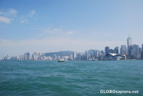 Postcard Hong Kong harbour