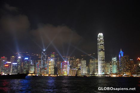 Postcard Hong Kong by night
