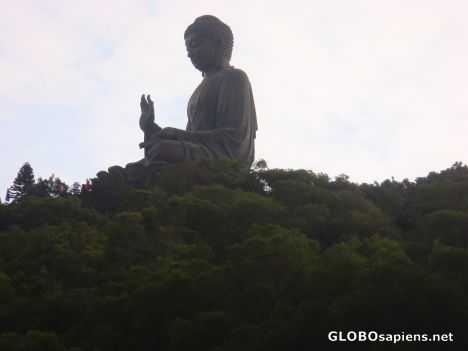 Postcard Tian Tan aka Giant Buddha from afar