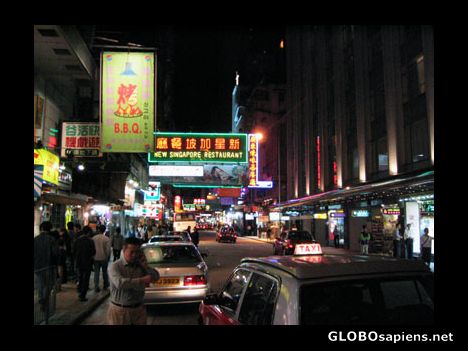 Postcard Tsim Sha Tsui at night