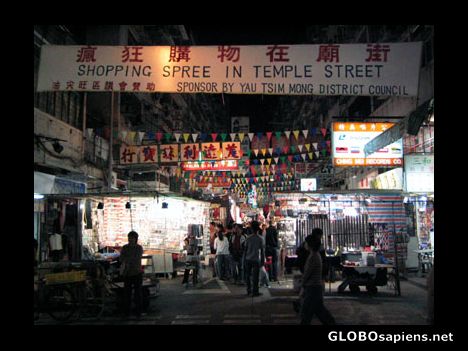 Postcard Night market in Tsim Sha Tsui
