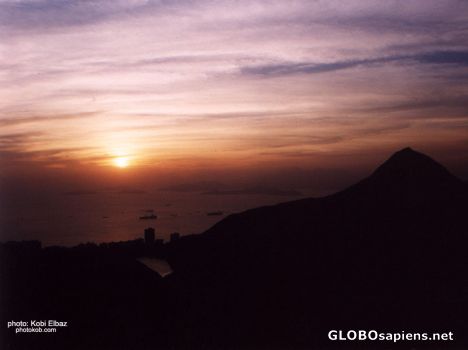 Postcard in peak tower - hong-kong