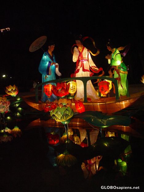 Postcard chinese lantern