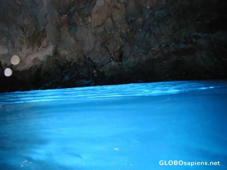 Postcard Blue cave and magic light