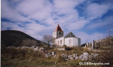 Postcard ruined church