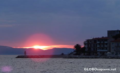 Postcard Podgora - sunset