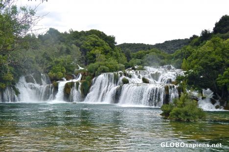 Postcard Skradin - waterfalls