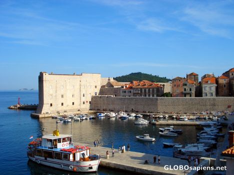 Postcard Dubrovnik Old Town and Harbour Walls