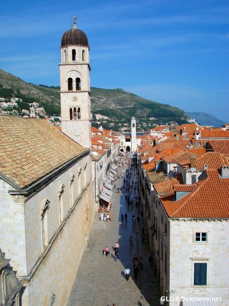 Postcard Stradun, Dubrovnik from the City walls