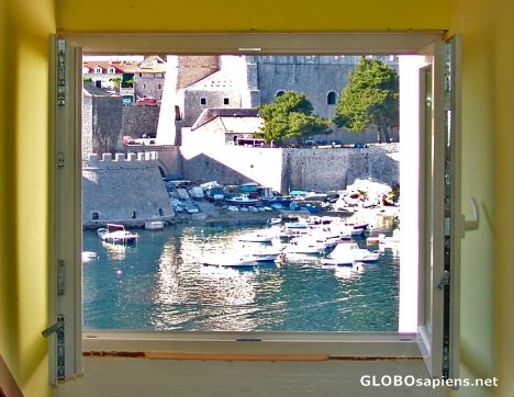 Postcard Dubrovnic Harbour from my window