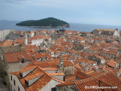 Postcard Dubrovnik City seen from its City Walls