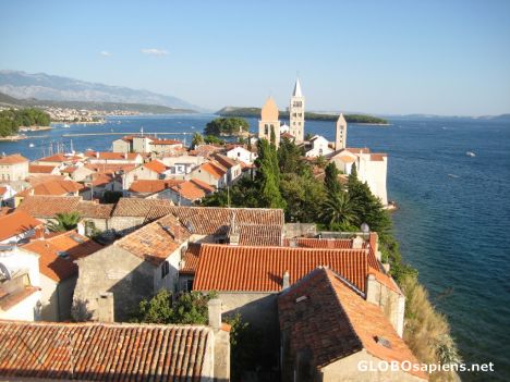Postcard View of Rab Old Town