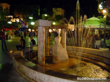 Postcard Fountain in Rab-City