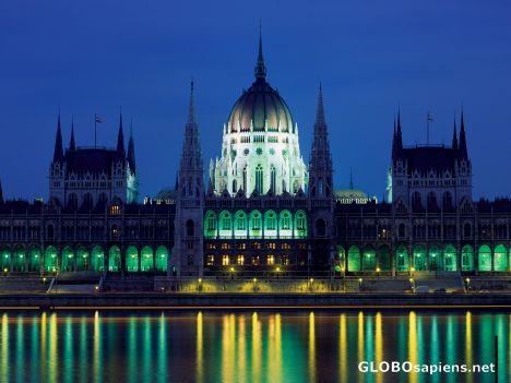 Postcard Budapest the Houses of Parliament