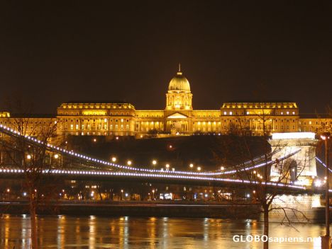 Postcard Budapest by night
