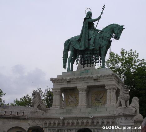 Postcard Bronze statue of Stephen I of Hungary
