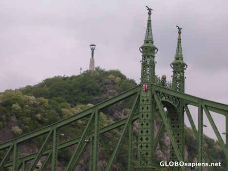 Postcard Liberty Bridge in Budapest