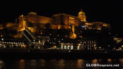 Postcard Buda Castle in the night