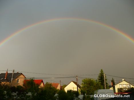 storm and rainbow