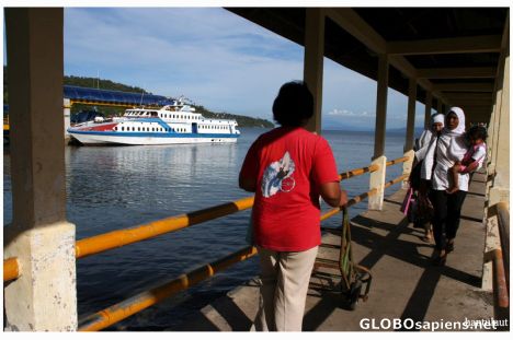 Postcard High speed vessel at Sabang harbour