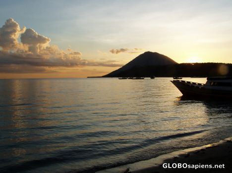 Postcard Sunset At Bunaken, Sulawesi-Indonesia