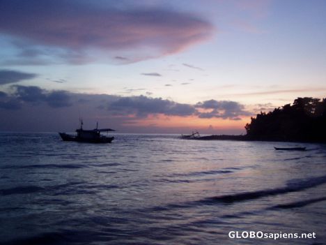 Postcard Sunset At Ank Krakatoa
