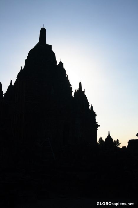 Postcard Temple silhouette 1