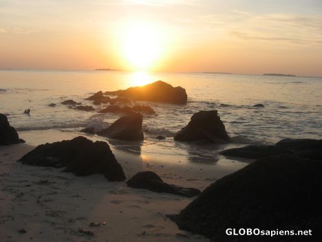 Postcard sunset at Gelam island,Karimunjawa