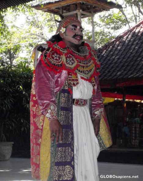 Postcard balinese traditional figure
