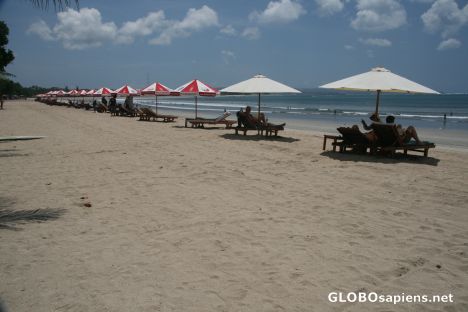 Postcard left side of kuta beach from the entrance i took