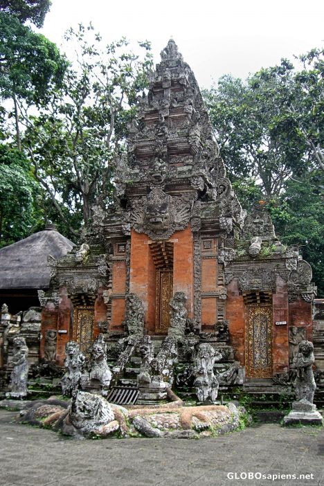 Postcard Pura Dalem Agung Temple, Monkey Forest Sanctuary