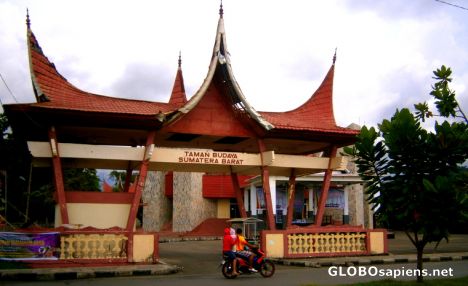 Postcard Minangkabau architecture