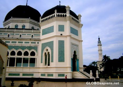 Postcard Raya Mosque in Medan