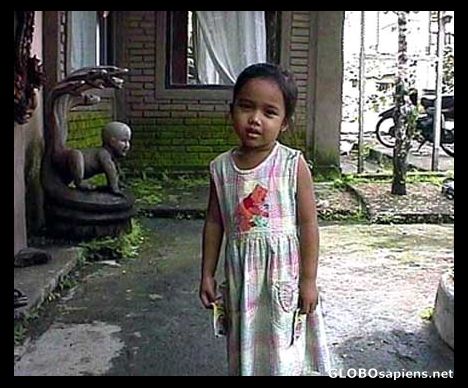 Postcard Ubud, young girl
