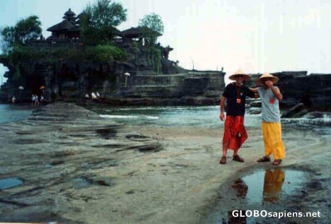 Postcard Tanah Lot Temple in Bali, Indonesia. 2003.