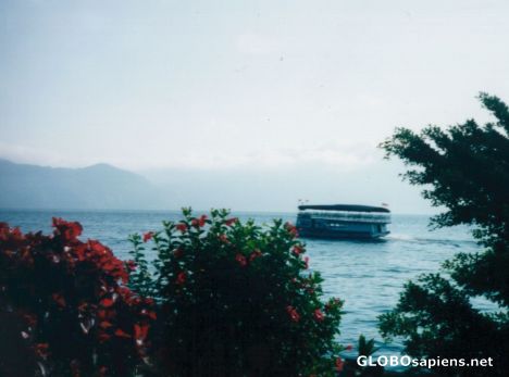 Postcard Lake Toba Ferry
